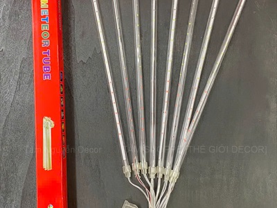 Bộ 08 ống đèn Led sao băng nhiều màu (Led 1 chiều - Cắm điện) D45cm LED-KHAC-02